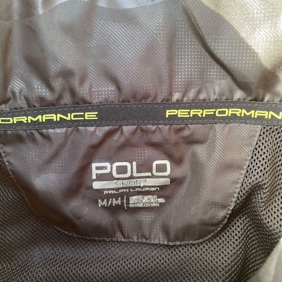 Polo Sport Hooded Jacket Mens Size Medium Black Camo Ralph Lauren Windbreaker - Picture 3 of 8